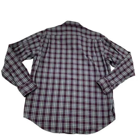 Jos. A. Bank Reserve Traditional Fit Plaid Button Down Long Sleeve Shirt Size L - Picture 2 of 4